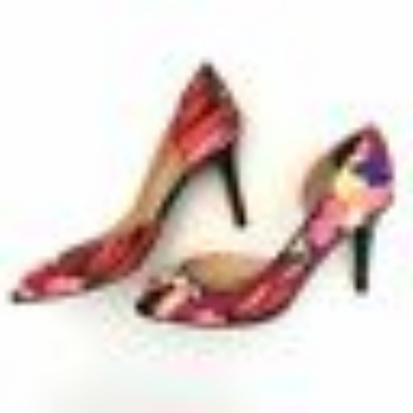 Marc Fisher Joey Multi COLOR Satin Peeptoe 6 - Picture 3 of 5